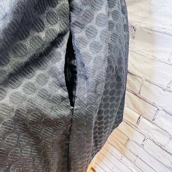 Anthropologie Womens Black Waist Bow Polka Dot Skirt Fit & Flare Dress Size 6 - Picture 4 of 10